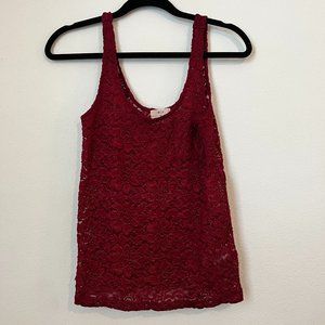 Maroon Flower Tank